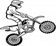 Coloriage moto cross sport