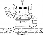 Coloriage Roblox Mr Robot