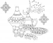 Coloriage ramadan the dates baklavas elben